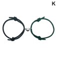 thumbnail image 2 of 2Pcs Couple Heart Bracelet Rope Braided Distance Magnet Attract Friendship Gift, 2 of 6