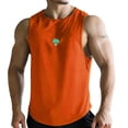thumbnail image 1 of Aayomet Débardeurs Hommes Sans Manches T-Shirt Brocoli Mode Slim Été Col Rond Manches Courtes (Orange, TTG), 1 of 3