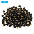 thumbnail image 3 of Unique Bargains Pendentifs Perles Factices 10 mm, Lot de 100 Perles Rondes Imitation Perle avec Strass, Noir Doré, 3 of 6