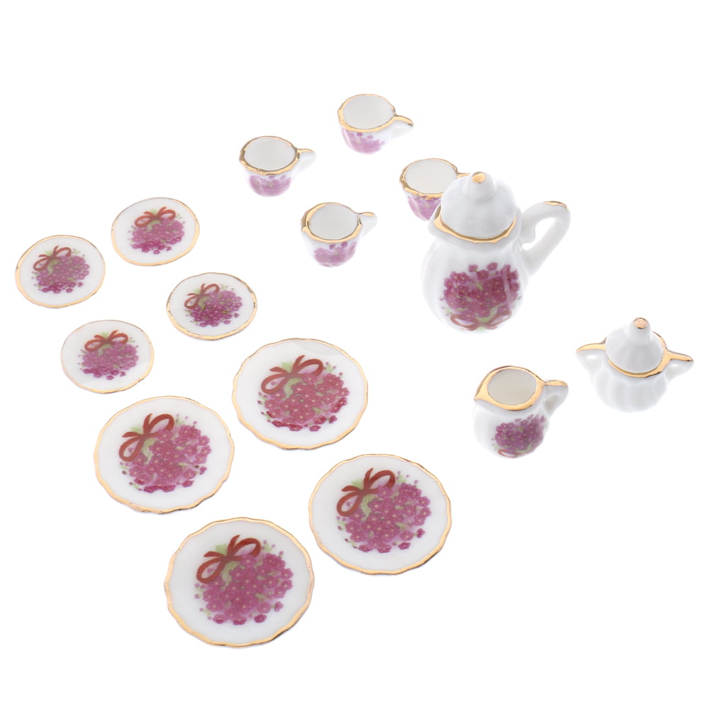 KP17 1/12th scale DOLLS HOUSE CHINA TEASET 
