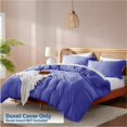 thumbnail image 2 of Nestl  Ultra Soft Double Brushed Microfiber Duvet Cover Set with Button Closure Royal Blue California King 3 Piece, 2 of 5