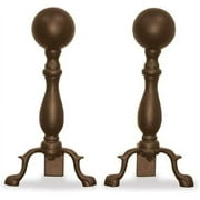 Bronze Ball Andirons