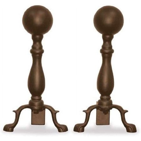 Bronze Ball Andirons
