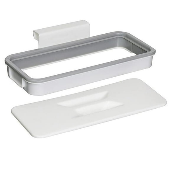 Trash Bag Holder, Hanging Garbage Bag Holder Plastic Garbage Bag Storage Rack Over the Cabinet Door Garbage Trash Bag Storage Rack with Lid, for Kitchen Camping RV Boat - by Viemira
