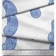 thumbnail image 3 of Soimoi Polyester Crepe Fabric Paisley Block Print Fabric by The Yard 42 Inch Wide, 3 of 3