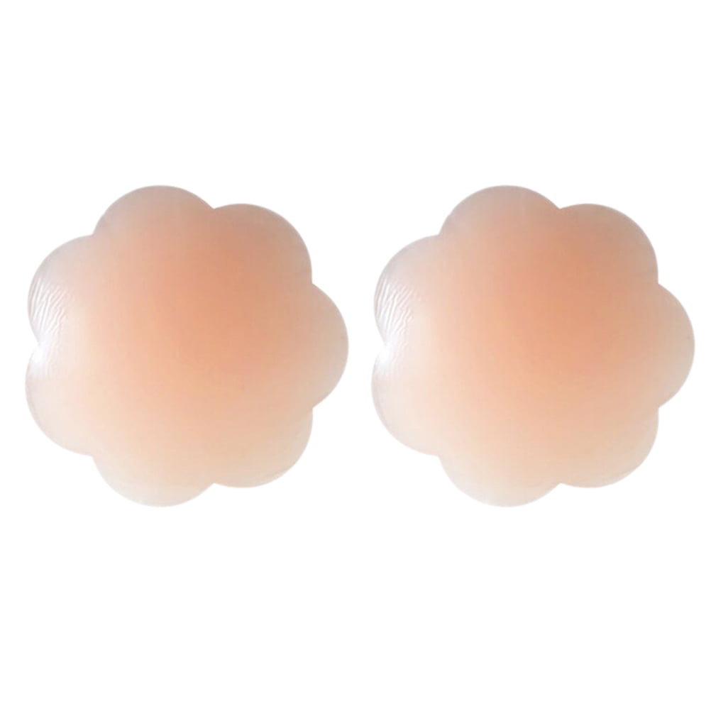2 Pairs 5.1 & 4inch Reusable Silicone Nipplecovers Invisible Breast Lift Pasties for Women C-E & A-B cup Nipple covers 