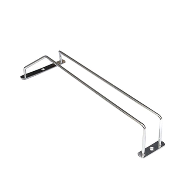 Una fila debajo del gabinete Estante para copas Barra de cocina Alambre de acero inoxidable Soporte para colgar copa de vino Monstrate HA0679-03B