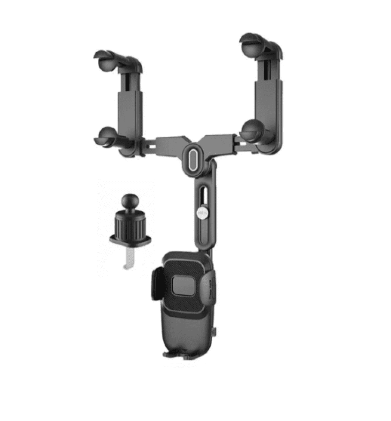Soporte Para Teléfono Espejo Retrovisor Porta Celulares 3 en 1 Malubero Negro