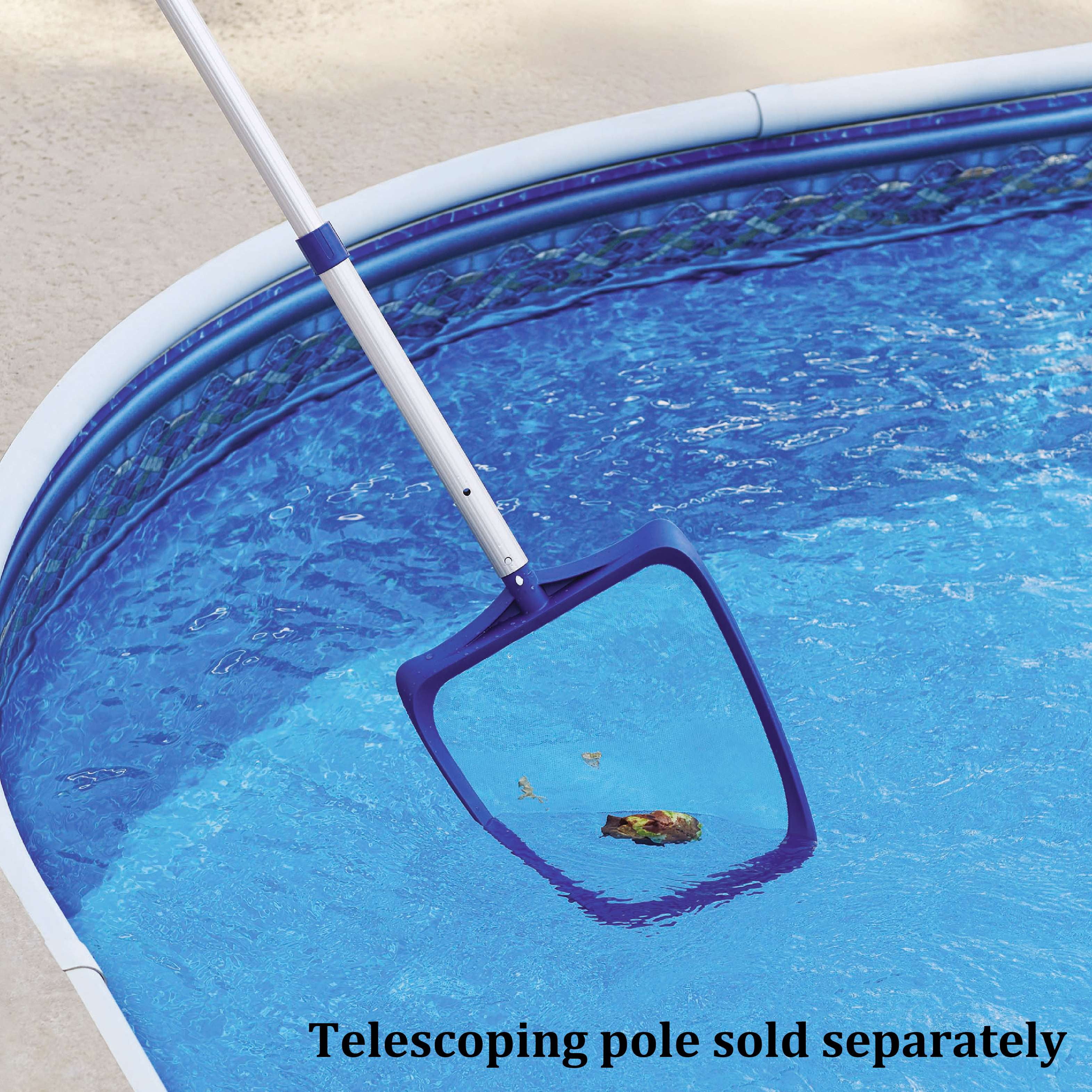 Mainstays Blue Pool Leaf Skimmer PP Net with 42" Aluminum Pole