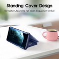 thumbnail image 3 of iPhone X/XS Case, Smart Clear View Makeup Standing Mirror Electroplate Plating Kickstand Full Body Magnetic Flip Protective Cover for Apple Phone（ 5.8''）, 3 of 6