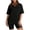 Black, variant on Women's Summer Sets Short Sleeve V Neck T-shirts with Legging Two Piece Outfits Biker Shorts Set Casual Loose Suits