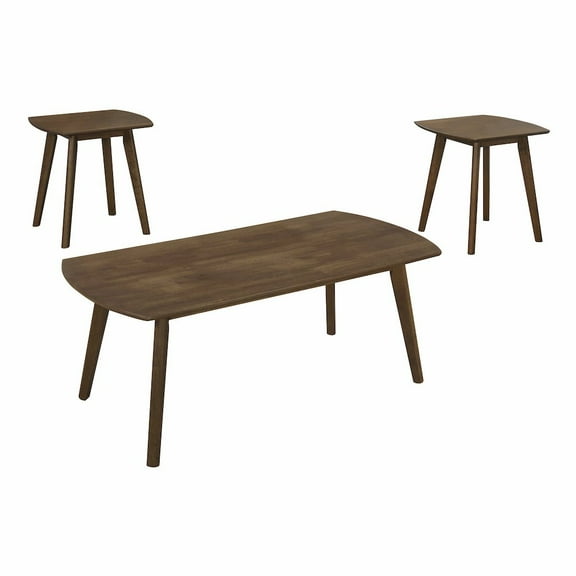 Lexicon Damala 3 Piece Wood Occasional Table Set in Walnut