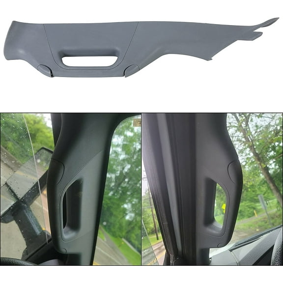 Kojem A Pillar Handle Interior Trim Gray Left Driver Side Compatible with 2011-2016 Ford F-250 F-350 F-450 F-550 Super Duty Replacement for BC3Z-2503599-AA 12 13 14 15