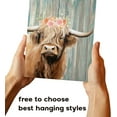 thumbnail image 3 of 1 Pc Cow Picture Poster A Wearing Flower Yak Art Print Unframed Vintage Country Animal Wall Print Paper for Rustic Countryside Farmhouse Kitchen Natural Wall Decor 10.03x8.07(25.5x20.5cm), 3 of 6