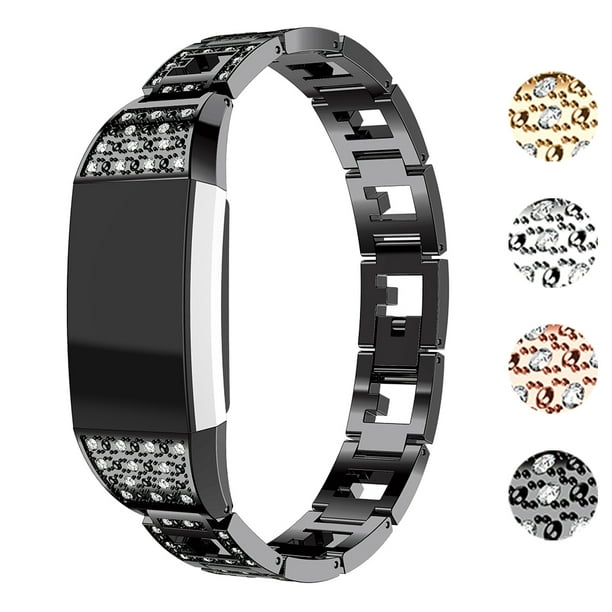 Alloy Band w/ Rhinestones for Fitbit Charge 3 & Charge 4