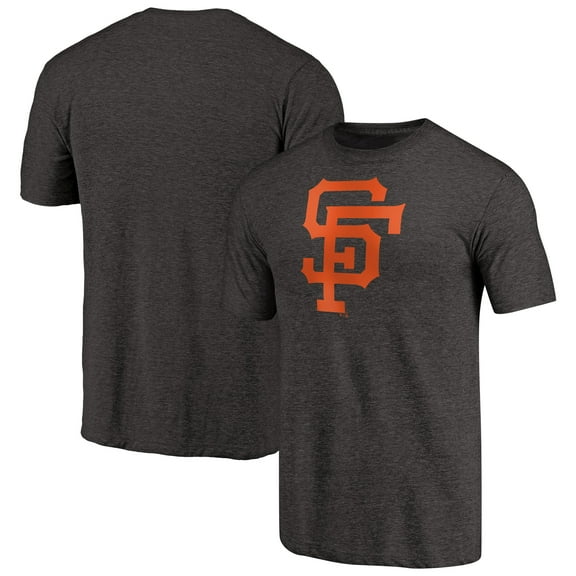 Men's Heathered Black San Francisco Giants Cooperstown Collection Forbes Tri-Blend T-Shirt