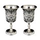 thumbnail image 1 of Mini copa de licor en relieve, pequeña de metal estilo vintage para beber, para fiestas, aniversarios, bodas decorativas 2 de plata, 1 of 9