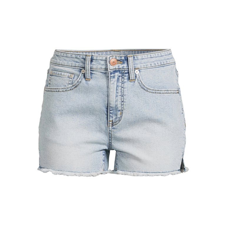【DEARMINE】Fir Denim Short Pants No Boundaries Mid Rise Denim Shorts - Juniors Inseam