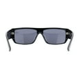thumbnail image 4 of Locs Oversize Squared Rectangle Thick Arm Hardcore Cholo Sunglasses All Black, 4 of 4