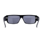 Locs Oversize Squared Rectangle Thick Arm Hardcore Cholo Sunglasses All Black
