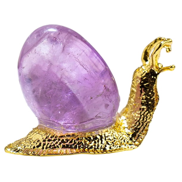 Figura de caracol de cristal, decoración de escritorio, linda estatua de caracol, figura de animal de cristal para escritorio