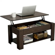 Yaheetech Modern Lift Top Coffee Table w/Hidden Compartment & Storage For Living Room, Espresso