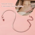 thumbnail image 6 of FindChic Rose Gold Plated Anklets for Women 3mm Stainless Steel Herringbone Snake Chain Summer Foot Jewelry Birthday Mothers Day Gifts for Her Girlfriend Wife Adults Age Ideas, 8.5'', 6 of 8