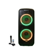 MR DJ 215BTA+ Dual 15 5000W Battery Powered Bluetooth Speaker Microphone Party Speaker