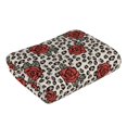 thumbnail image 2 of Salouo Leopard Print Rose for Ultra Absorbent and Soft Hand Towels for Bath, Hand, Face, Gym and Spa-27.5x16in, 2 of 8
