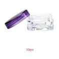thumbnail image 3 of fastboy 10PCS Square Clear Mixed Colors Cosmetic Empty Jar Makeup Pot Face Cream Eye Shadow Container Case Box 3g/5g, 3 of 7