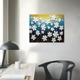 thumbnail image 3 of GOSMITH White Flowers Oil Paintings on Canvas Wall Art for Living Room Bedroom Home Decorations Large Modern Stretched and Framed 100% Hand Painted Contemporary Pretty 20x16in, 3 of 4