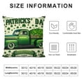 thumbnail image 5 of COMIO St. Patrick's Day Pillow Cover Happy St Patricks Day Shamrock Lucky Clover Truck Throw Pillow Case Watercolor Rectangle Cushion Cover Case for Party Home Farmhouse Car Sofa, 5 of 5