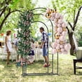 thumbnail image 6 of Outsunny Metal Arch Backdrop Stand Set of 3, 7/6.5/6 ft Wedding Arch Frame, Balloon Backdrop Arch Stand Set for Birthday Party, Black, 6 of 9
