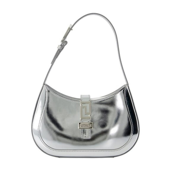 Versace Women's Small Shoulder Bag - Leather - Silver Silver