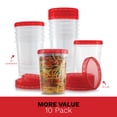 thumbnail image 4 of Contenedores para congelador Tafura, 1 litro (32 oz), paquete de 10 con tapas giratorias, 4 of 7