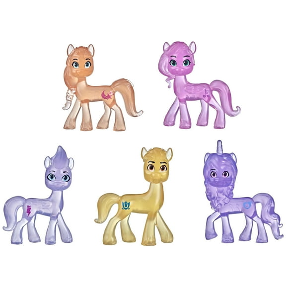 5pc Bundle - My Little Pony New Generation Crystal Ponies (Hitch, Izzy, Petals, Starscout, Zipp)