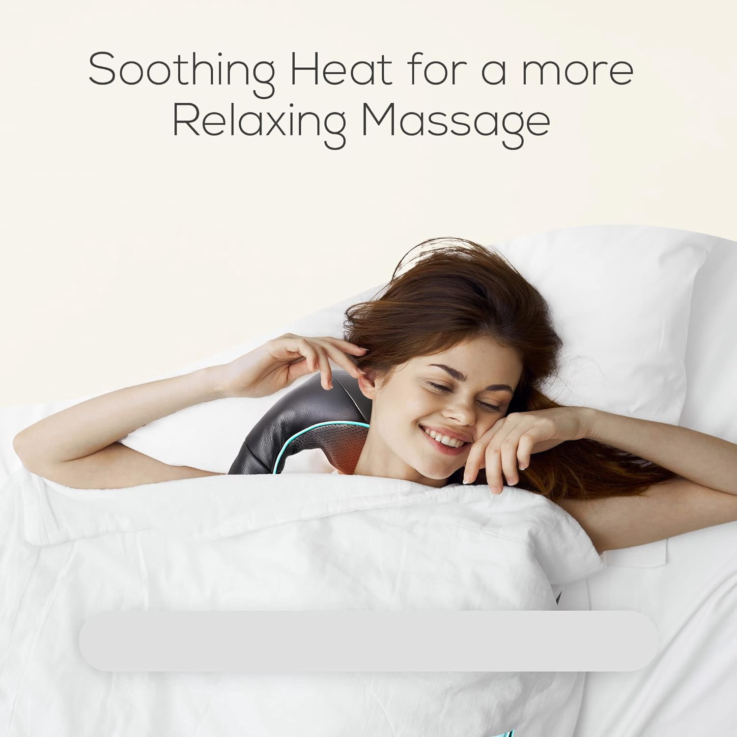 Neck and Back Massager with Soothing Heat, Electric Deep Tissue Kneading Massage Pillow for Neck, Back, Shoulder, Leg, Body Muscle Pain Relief, at Home, Office, or Car Use - Orange