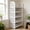 A Set-5 Tiers, variant on BAYUELSWU 6 Tier Shoe Rack, Decorative Carved Shoe Organizer Shelf, Sturdy and Space-Saving for Living Room, Bedroom, Front Door, Entryway, Garage (B Set)