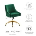 thumbnail image 7 of Computer Work Desk Chair, Green, Velvet, Modern Contemporary, Home Business Office Furniture, 7 of 7