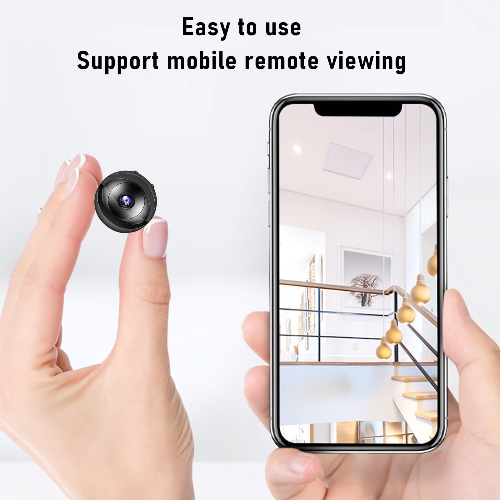 Security Camera Wireless Outdoor Indoor, Mini WiFi Cameras, HD 1080P Home Security Cameras with Night Vision, 2.4G Wifi, Built-In Battery, 360° Pet Dog Baby Camera, Cloud Storage