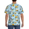 thumbnail image 3 of Bixox Men's Building Truck Printed Short Sleeve Skinny Athletic T-Shirt, 3 of 6
