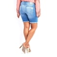 thumbnail image 3 of Jack David Womens Plus Size Bermuda Shorts Capri Denim Jeans Ripped Distressed (WV65417P), 3 of 4