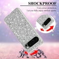 thumbnail image 6 of Phone Case for Google Pixel 9 Pro Case Glitter Sparkle Pink, Glamorous Bling Shiny Cover Google Pixel 9 Pro Case Silicone Anti-Fingerprint Thin (Silver), 6 of 14