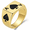 Spade Ace Gold Black, variant on Men’s Stainless Steel Spade Ring for Men, Ace Card Suit Signet Style Wide Band, Daily Wear Party Game Night Looks, Size 6-15, Birthday Gift for Him