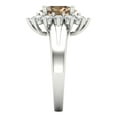thumbnail image 3 of 2.72 ct Oval Cut Yellow Moissanite Halo Engagement Ring for Women in 18K White Gold, 3 of 5