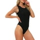 thumbnail image 4 of INSPIRE CHIC Trajes de Una Pieza para Mujeres, Bodies Sin Mangas, Cuello Redondo, Ajustados, Tanga, Talla XL, Negro, 4 of 6
