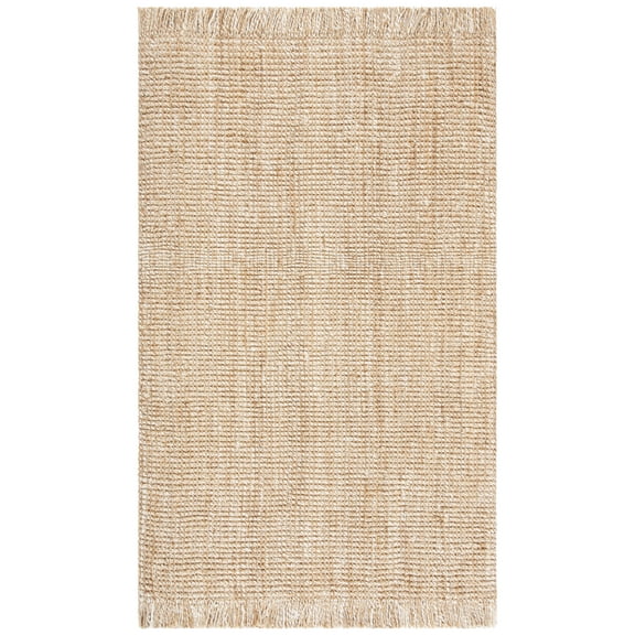 SAFAVIEH Natural Fiber Leon Abstract Area Rug, Natural/Beige, 4' x 6'