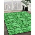 thumbnail image 2 of Ahgly Company Indoor Round Patterned Neon Green Area Rugs, 4' Round, 2 of 6