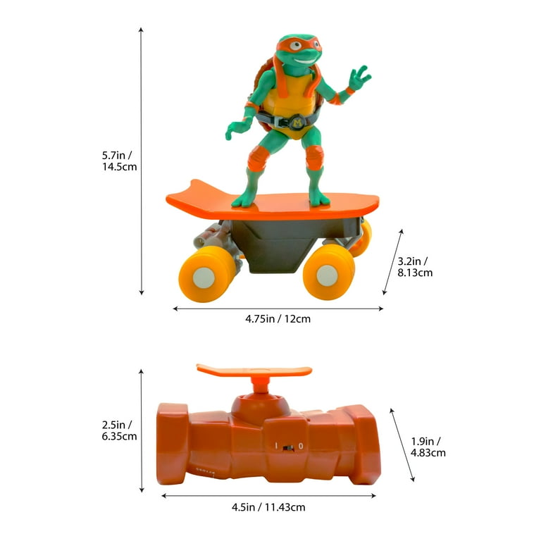 TMNT Movie Edition Skateboard Toy, RC Half Pipe Vehicle