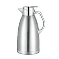 thumbnail image 1 of Hervidor de garrafas con aislamiento térmico, dispensador de bebidas, olla dispensadora de tarros al vacío multiusos, tetera de café para té y café plateado, 1 of 8